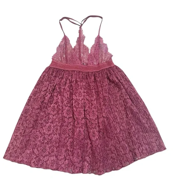 Victoria’s Secret Burgundy lace babydoll dress/top size XS - Picture 1 of 8